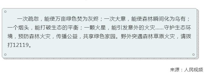 预防森林草原火灾 共筑绿色万里长城